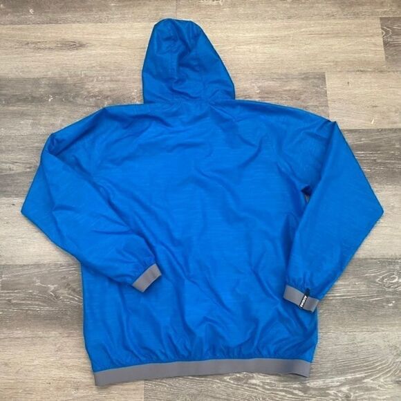 Adidas Blue Pattern Athletic Windbreaker Men XL - Picture 4 of 4
